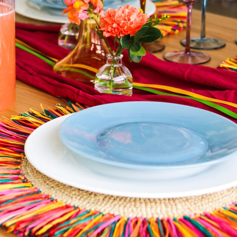 Mosser Glass Colored Glass Plates (Dinner & Side Plate)